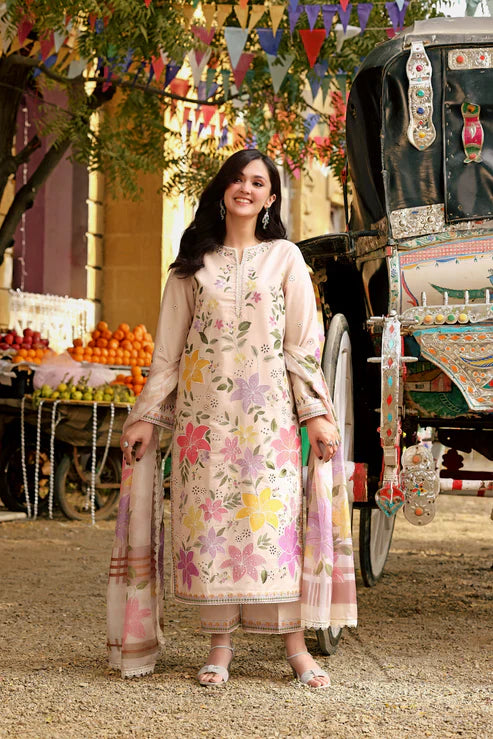 3PC  EMBROIDERED LAWN-ANS1111
