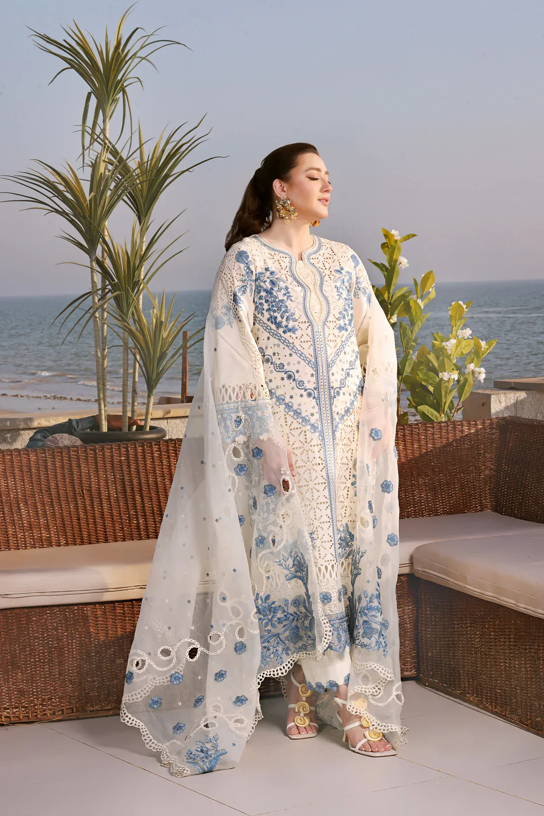 3PC EMBROIDERED LAWN-ANS3211