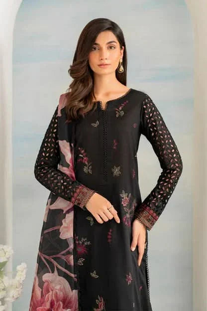 3 PC - EMBROIDERED LAWN SUIT -ANS1376