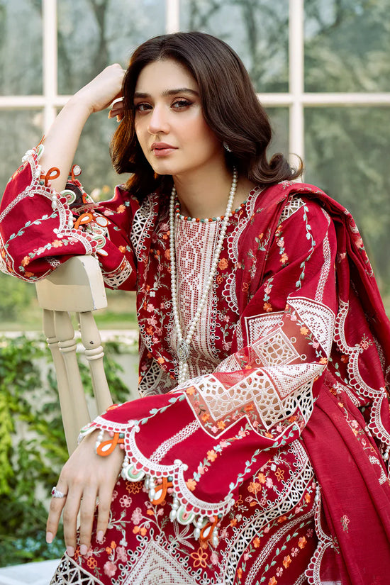 3PC UNSTITCHED LAWN SUIT - ANS1326