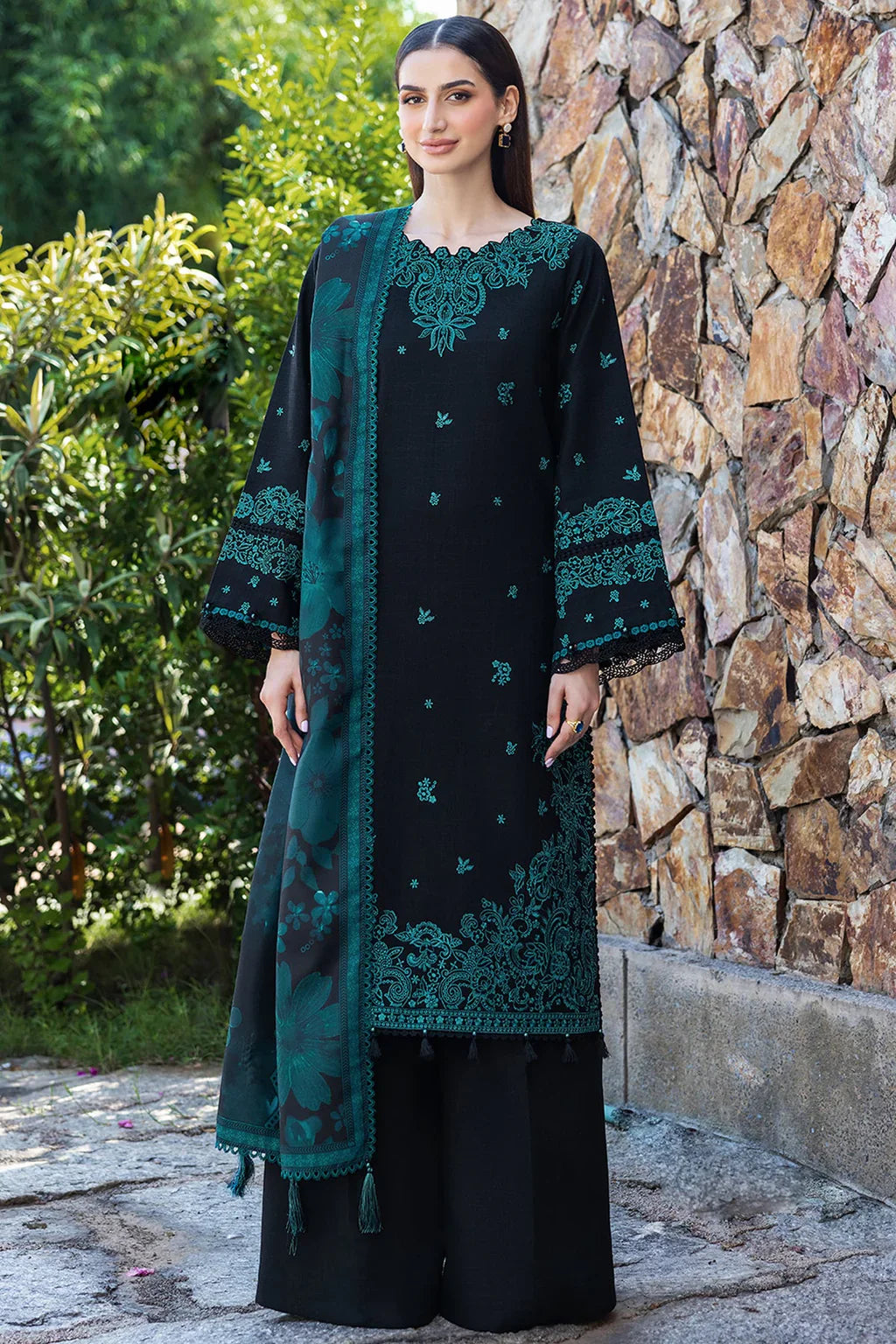 3 PC UNSTITCHED LAWN SUIT - ANS460