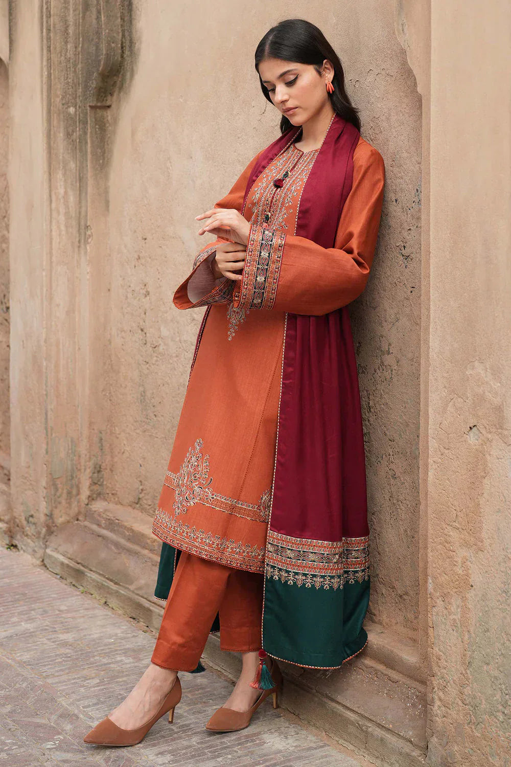 3 PC UNSTITCHED LAWN SUIT - ANS620