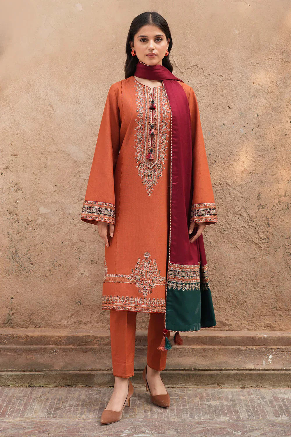 3 PC UNSTITCHED LAWN SUIT - ANS620