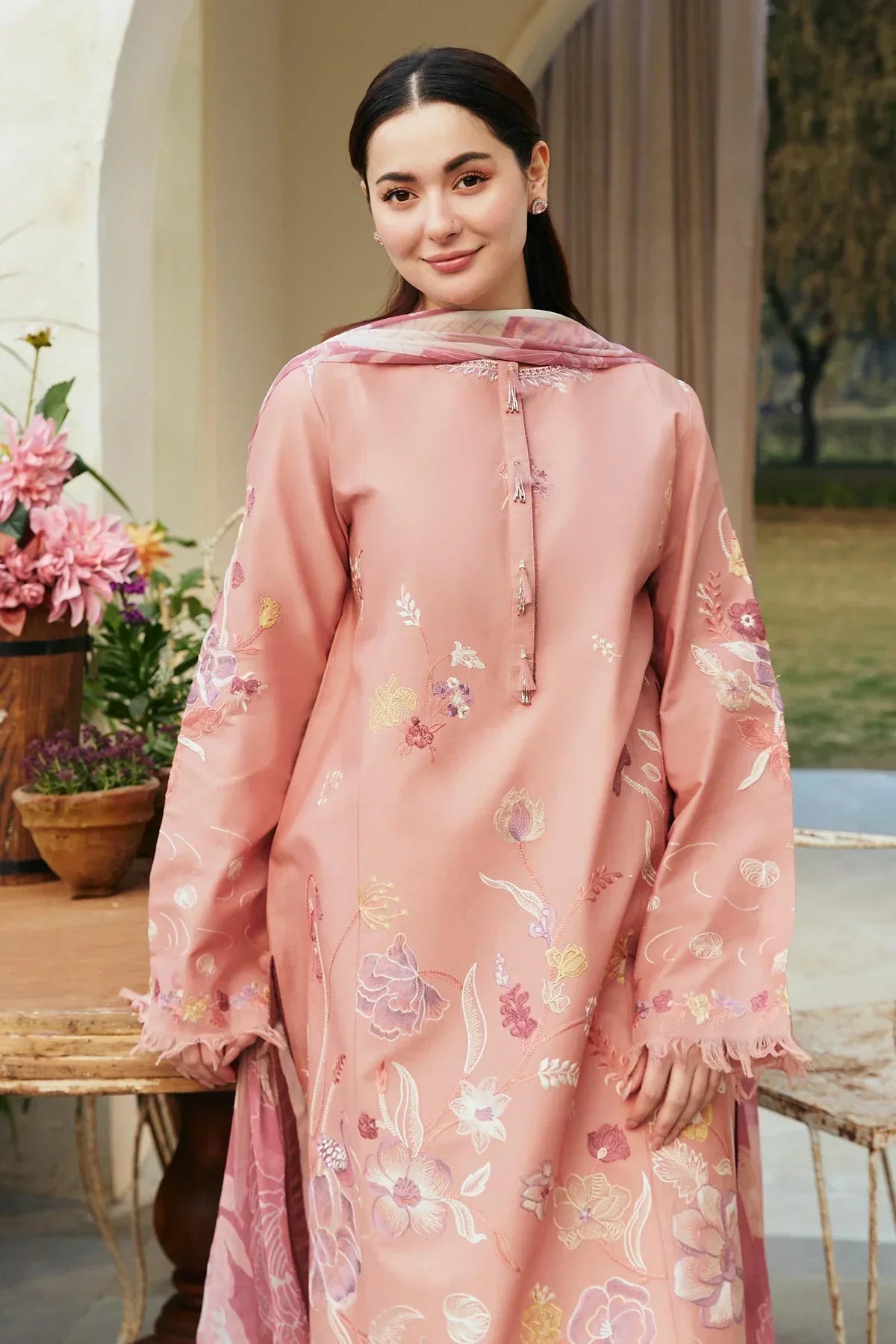 3 PC UNSTITCHED LAWN SUIT-ANS1280
