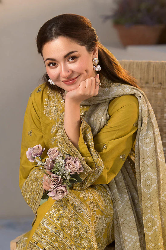 JANAN PARROT 3PC UNSTITCHED LAWN SUIT - ANS1770