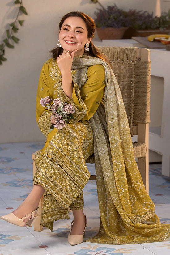JANAN PARROT 3PC UNSTITCHED LAWN SUIT - ANS1770