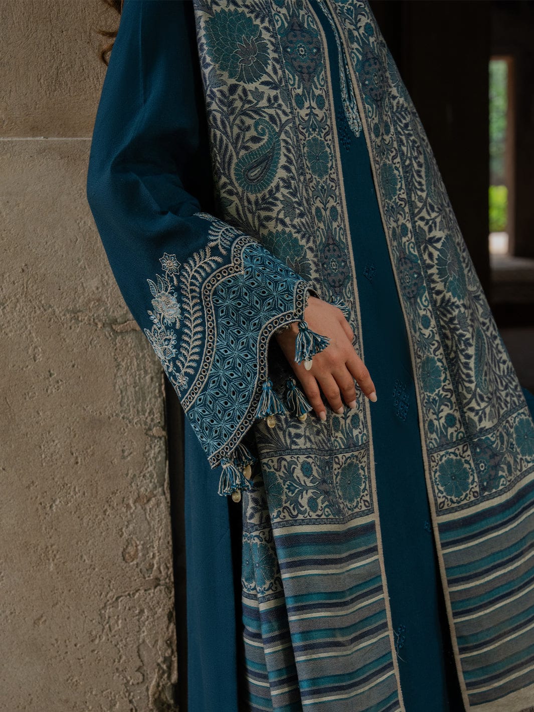 3PC UNSTITCHED LAWN SUIT - ANS1897